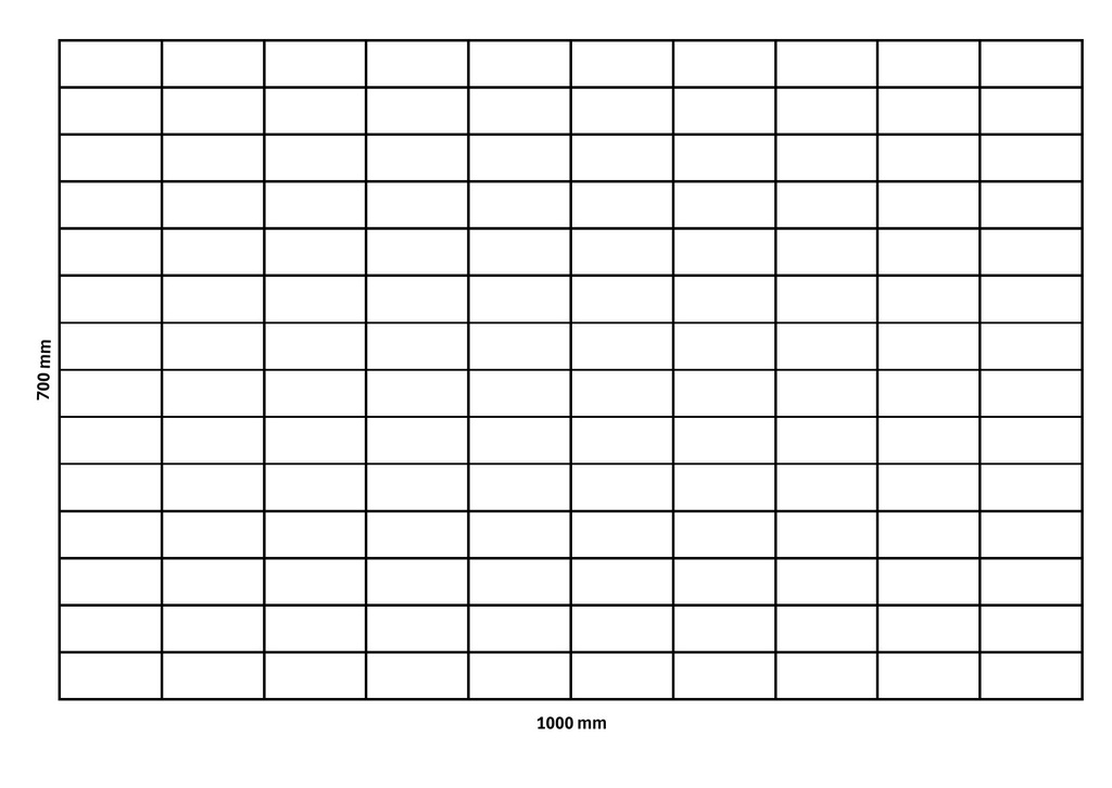 Gabionová síť 1000x700 mm, oko 100x50 mm