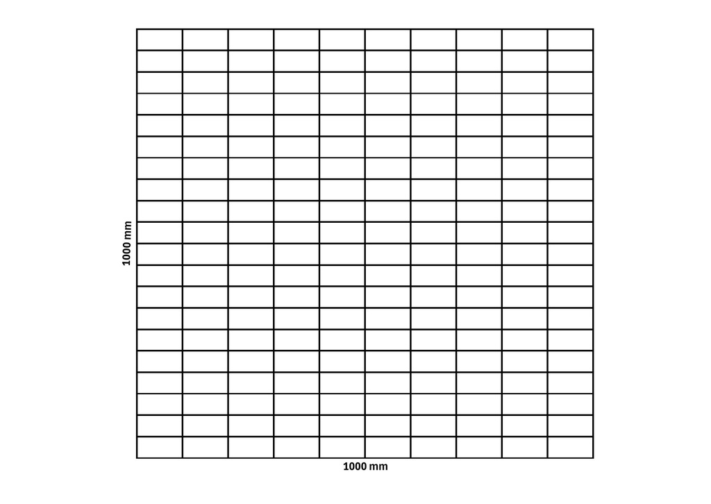 Gabionová síť 1000x1000 mm, oko 100x50 mm