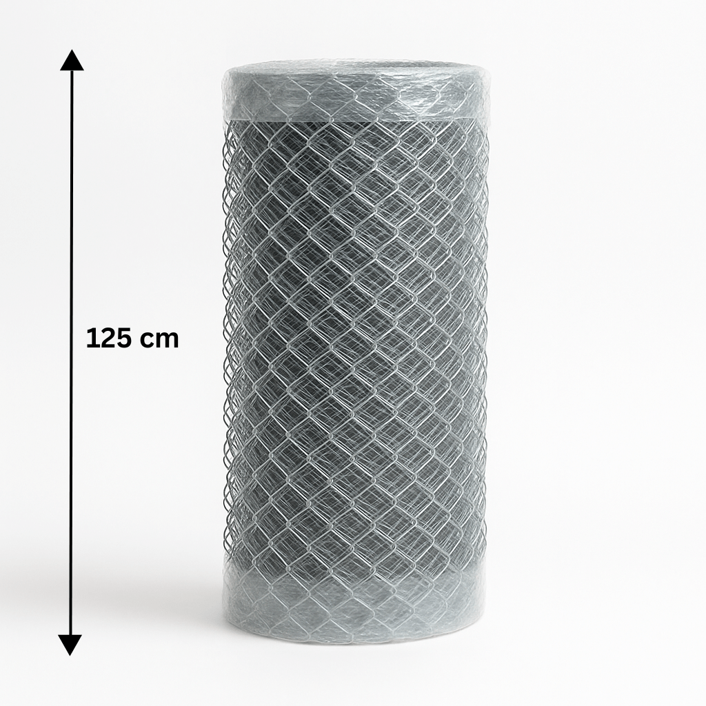 Pozinkované pletivo 125 cm, role 25 m