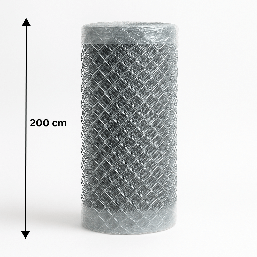 Pozinkované pletivo 200 cm, role 25 m