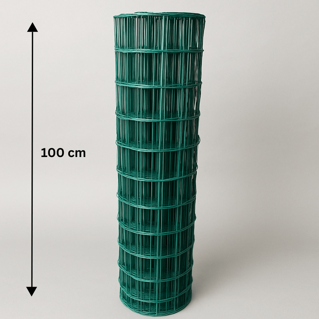 Svařované pletivo poplastované Metuje - zelené - výška 100 cm, oko 100*50 mm, role 25 m