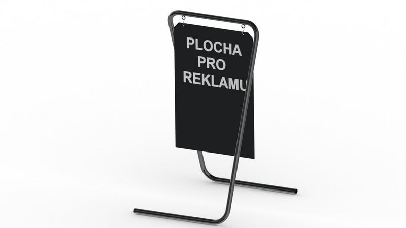 Reklamní stojan se zavěšenou tabulí - černý - SLEVA 30% - cena již po slevě